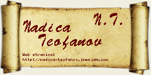 Nadica Teofanov vizit kartica